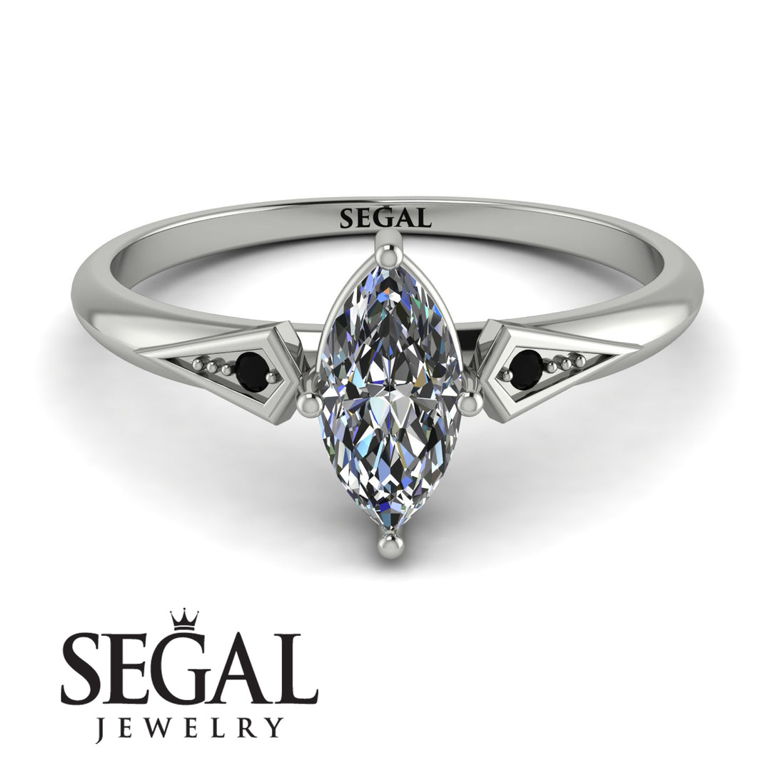Marquise Diamond Geometrical Engagement Ring - Reese No. 33