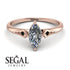 Marquise Diamond Geometrical Engagement Ring - Reese No. 32