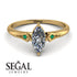 Marquise Diamond Geometrical Engagement Ring - Reese No. 16 image 10