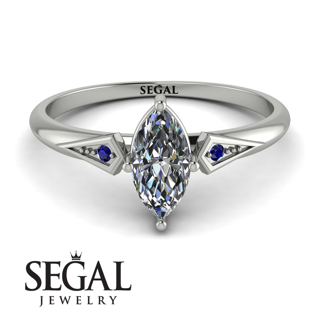 Marquise Diamond Geometrical Engagement Ring - Reese No. 63