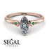 Marquise Diamond Geometrical Engagement Ring - Reese No. 17