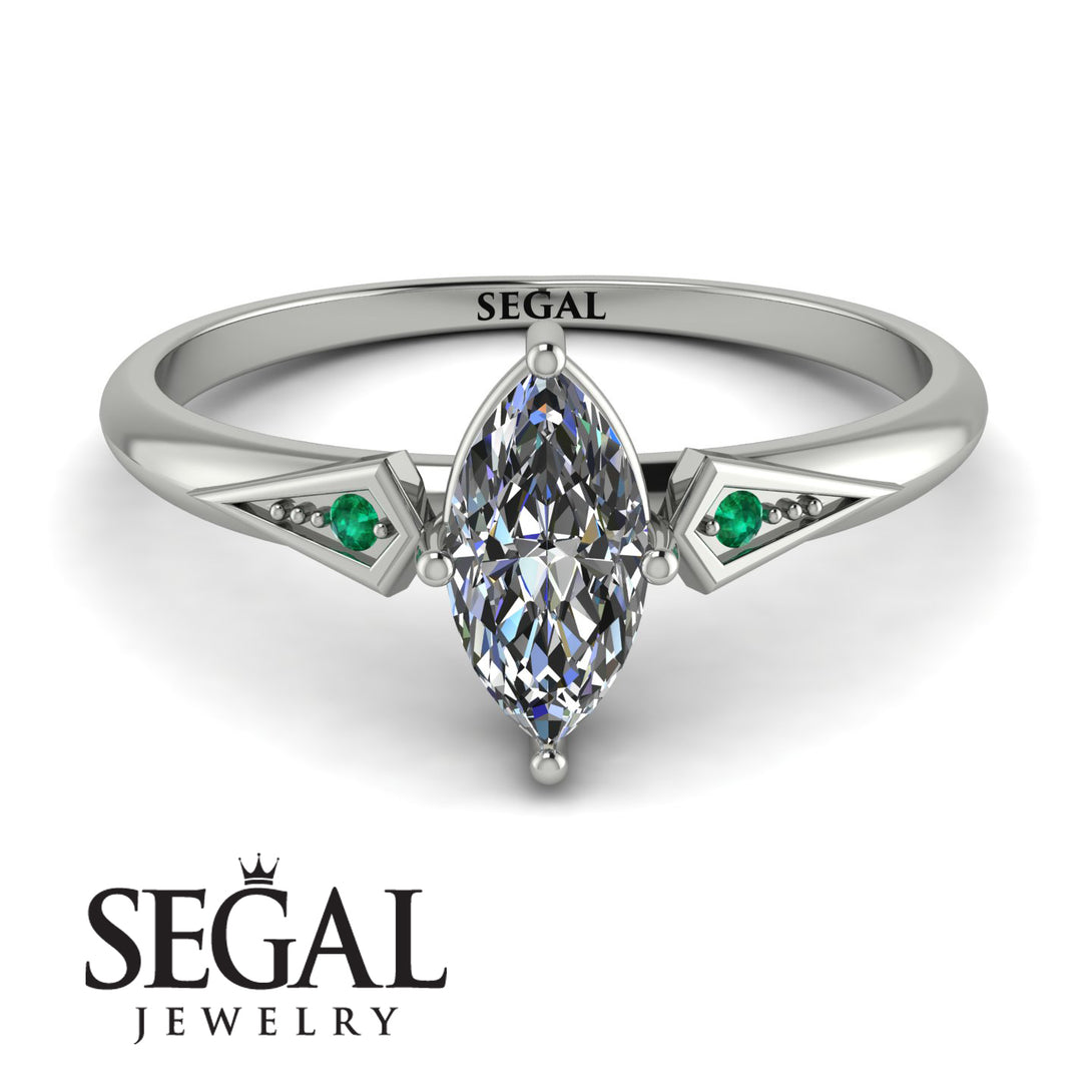 Marquise Diamond Geometrical Engagement Ring - Reese No. 18