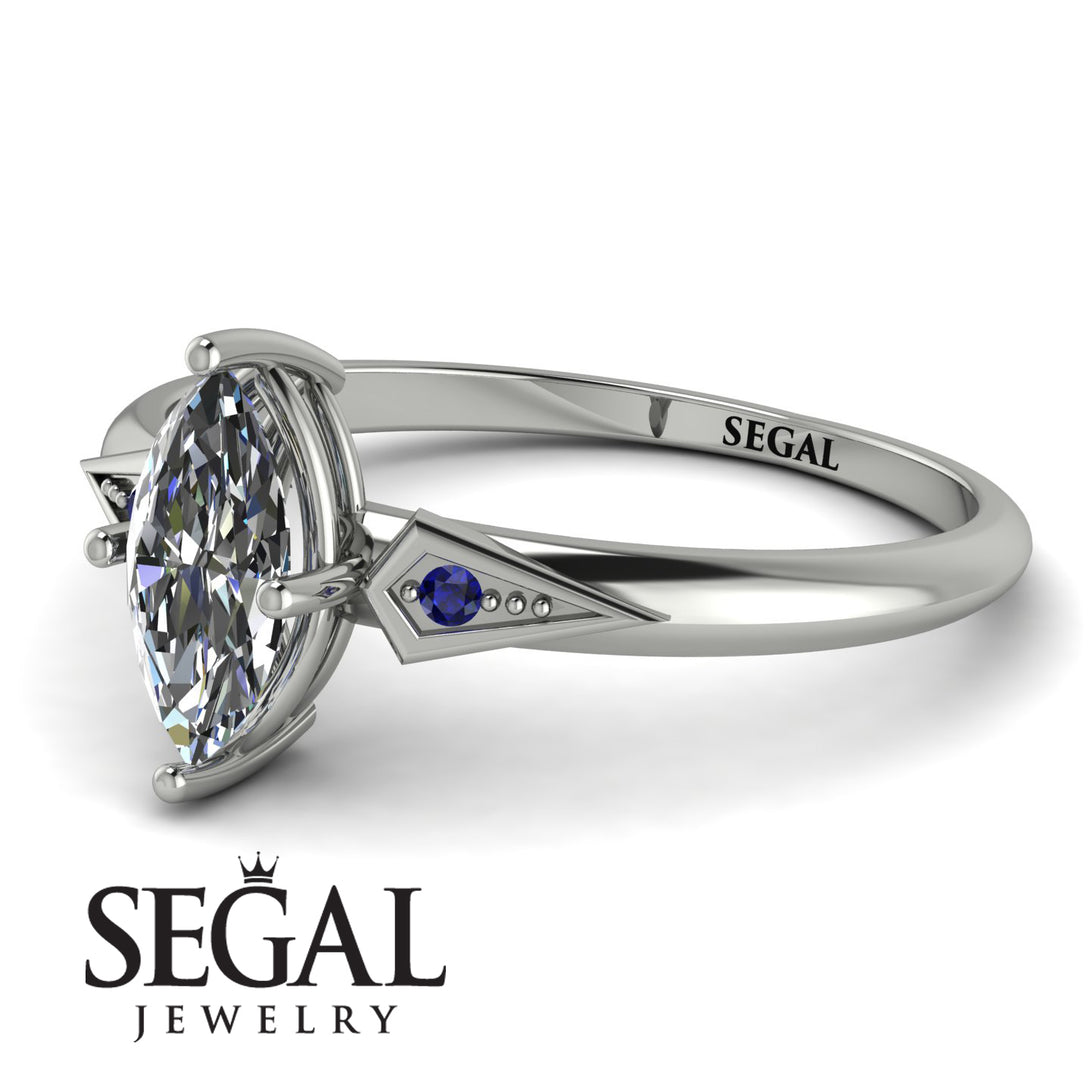 Marquise Diamond Geometrical Engagement Ring - Reese No. 63
