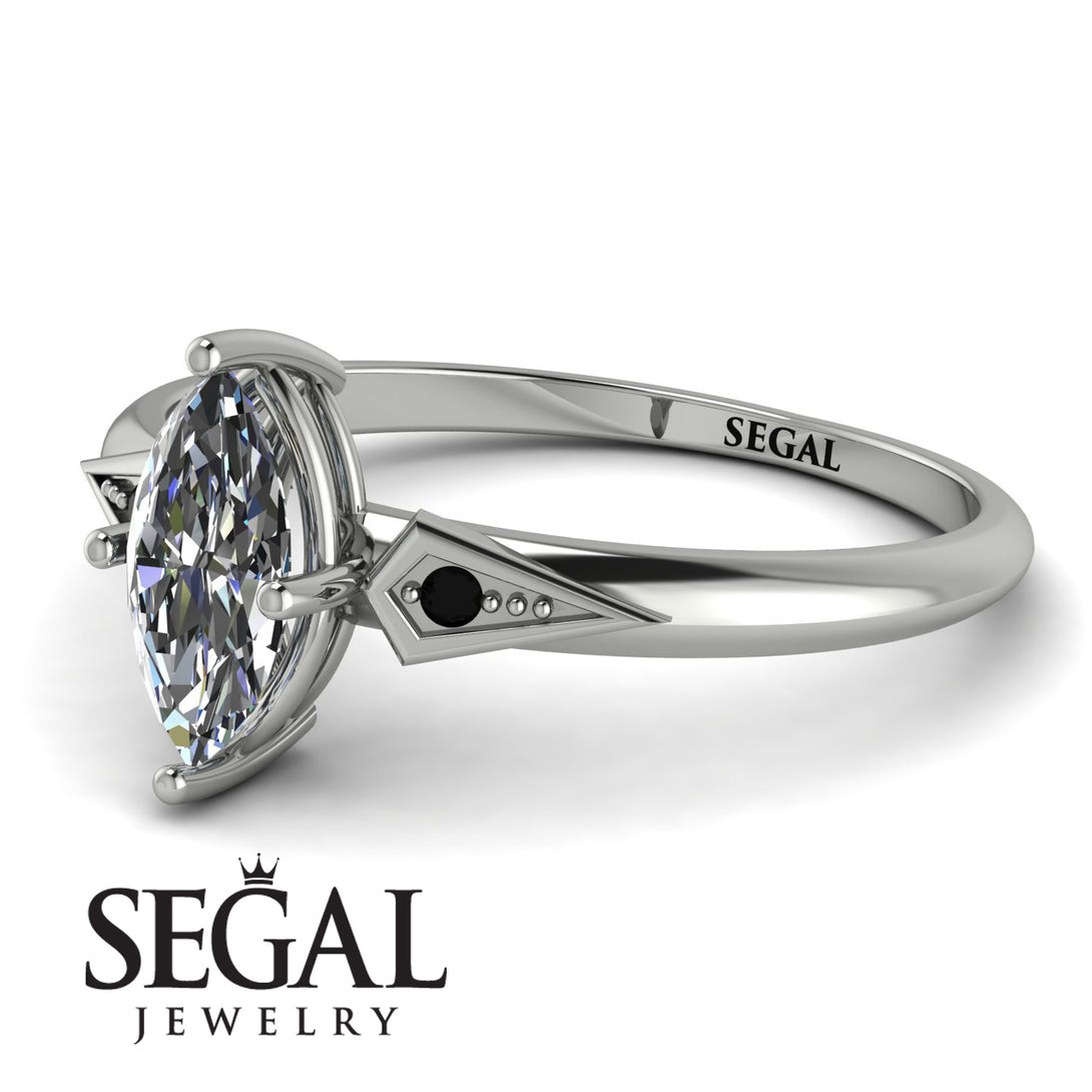 Marquise Diamond Geometrical Engagement Ring - Reese No. 33