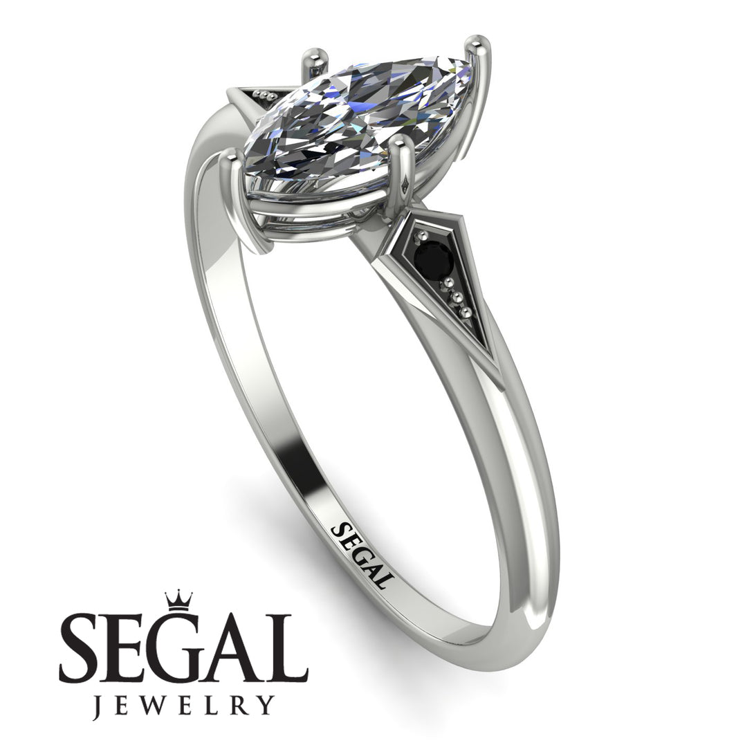 Marquise Diamond Geometrical Engagement Ring - Reese No. 33