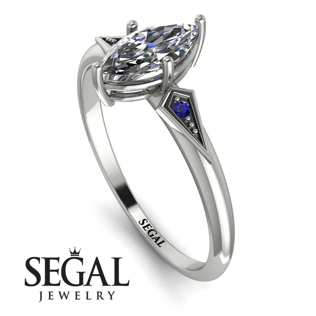 Marquise Diamond Geometrical Engagement Ring - Reese No. 63