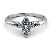 Marquise Diamond Geometrical Engagement Ring - Reese No. 63 image 1