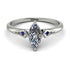 Marquise Diamond Geometrical Engagement Ring - Reese No. 63 image 1