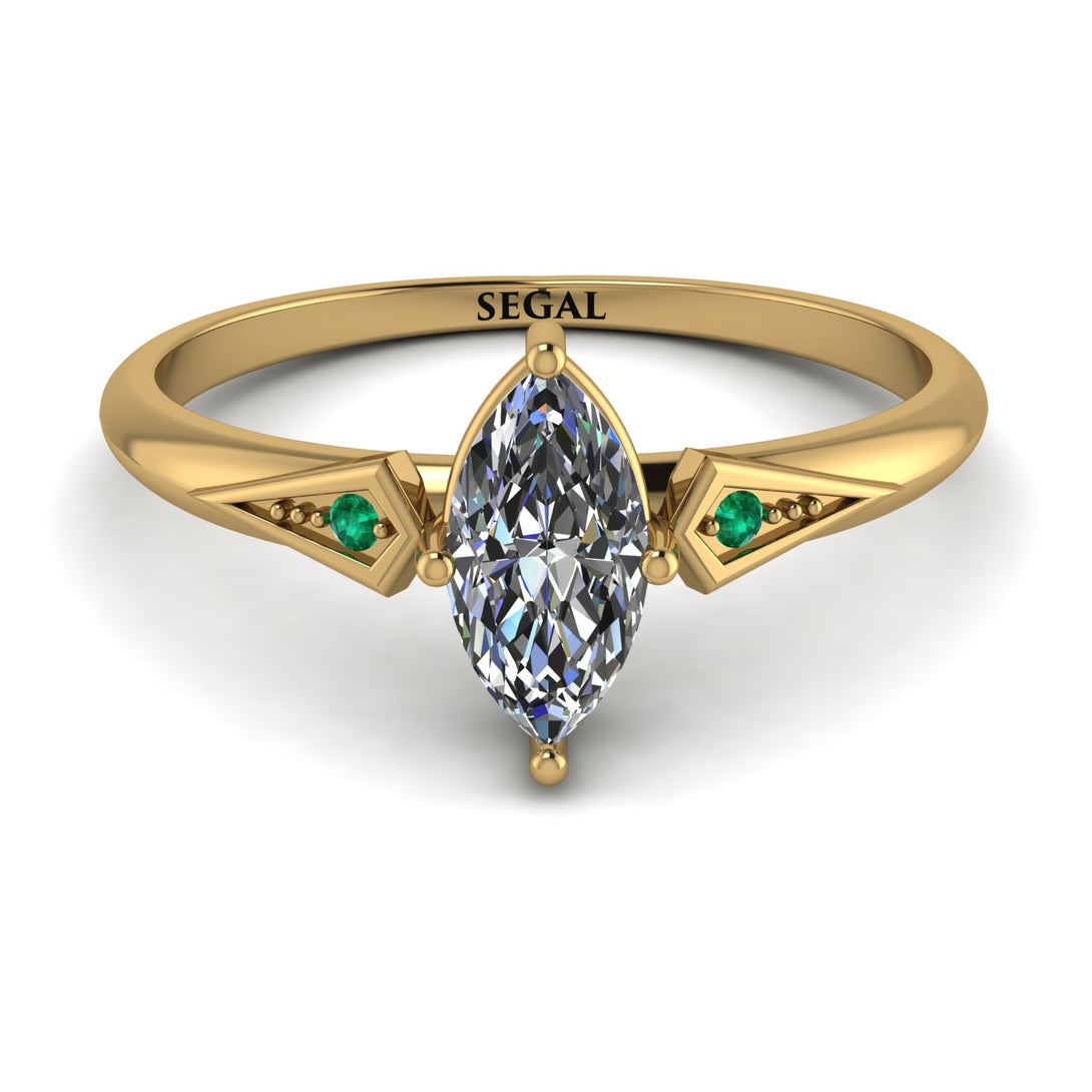 Marquise Diamond Geometrical Engagement Ring - Reese No. 16
