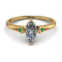 Marquise Diamond Geometrical Engagement Ring - Reese No. 16 image 1