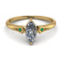 Marquise Diamond Geometrical Engagement Ring - Reese No. 16 image 1