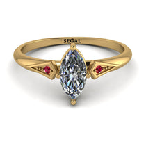 Marquise Diamond Geometrical Engagement Ring - Reese No. 46 image 1