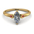 Marquise Diamond Geometrical Engagement Ring - Reese No. 46