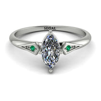 Marquise Diamond Geometrical Engagement Ring - Reese No. 18 image 1