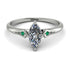 Marquise Diamond Geometrical Engagement Ring - Reese No. 18