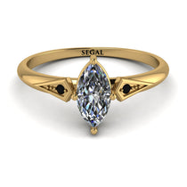 Marquise Diamond Geometrical Engagement Ring - Reese No. 31 image 1