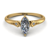 Marquise Diamond Geometrical Engagement Ring - Reese No. 1 image 1