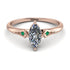 Marquise Diamond Geometrical Engagement Ring - Reese No. 17