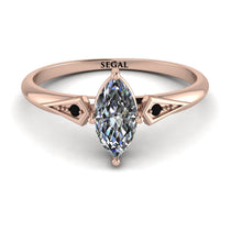 Marquise Diamond Geometrical Engagement Ring - Reese No. 32 image 1