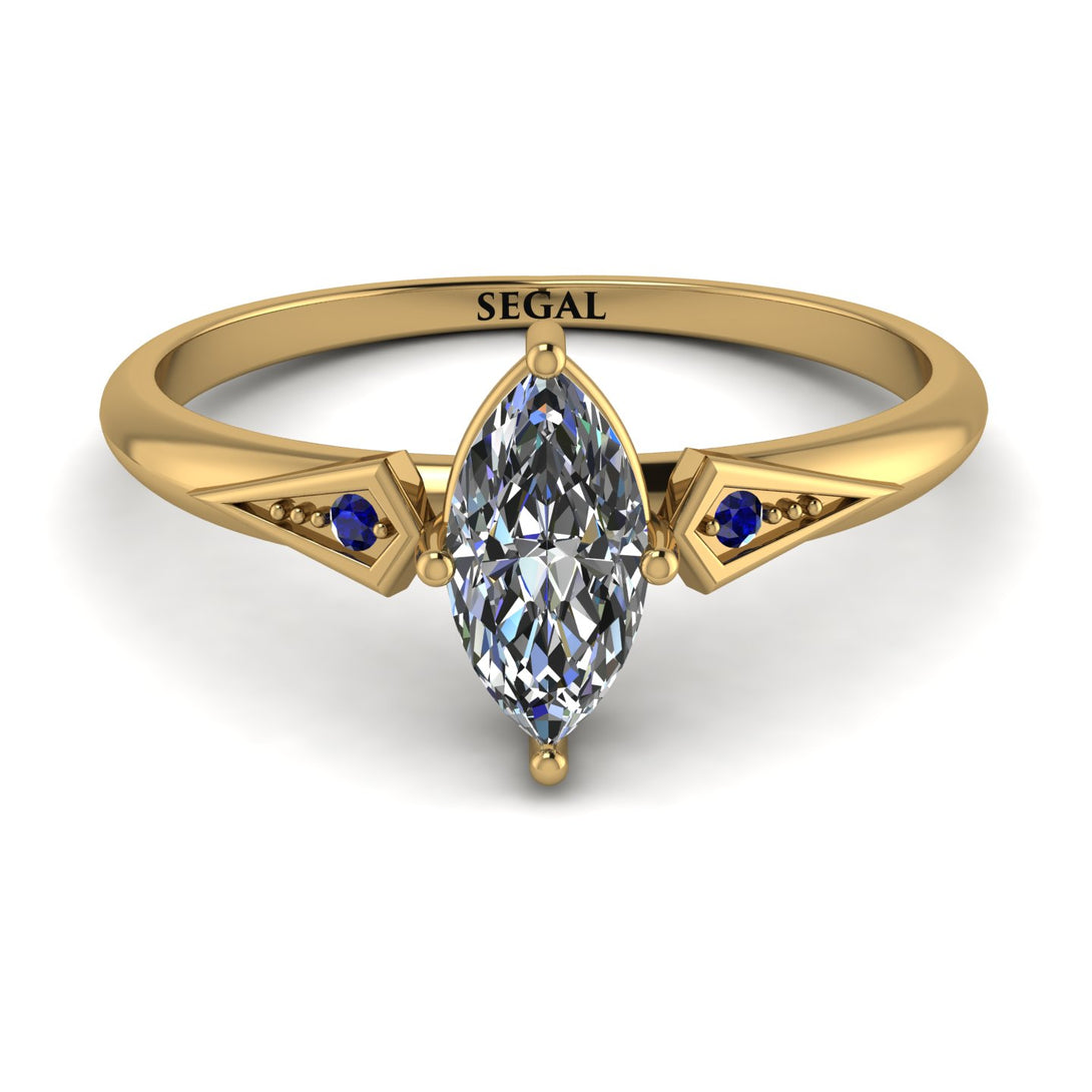 Marquise Diamond Geometrical Engagement Ring - Reese No. 61