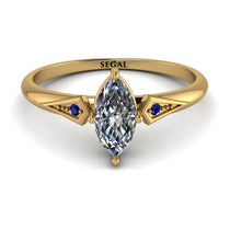 Marquise Diamond Geometrical Engagement Ring - Reese No. 61 image 1
