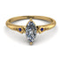 Marquise Diamond Geometrical Engagement Ring - Reese No. 61