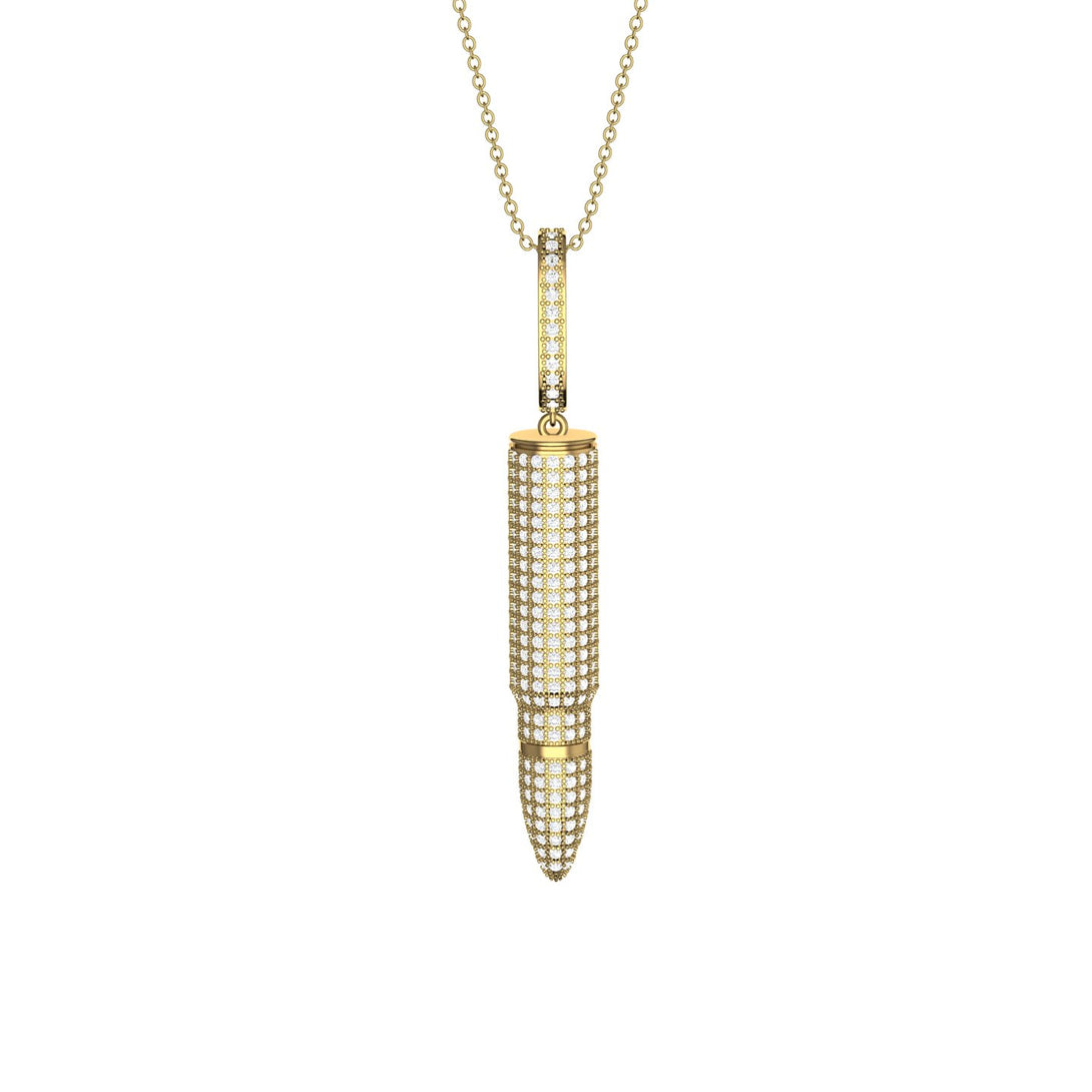 Men Bullet Diamond Pendant - Richard No. 1