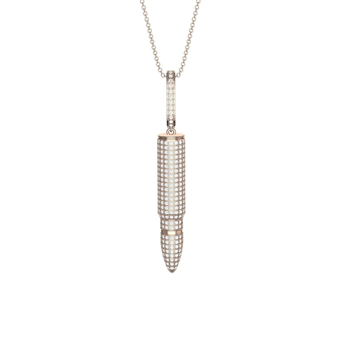 Men Bullet Diamond Pendant - Richard No. 2