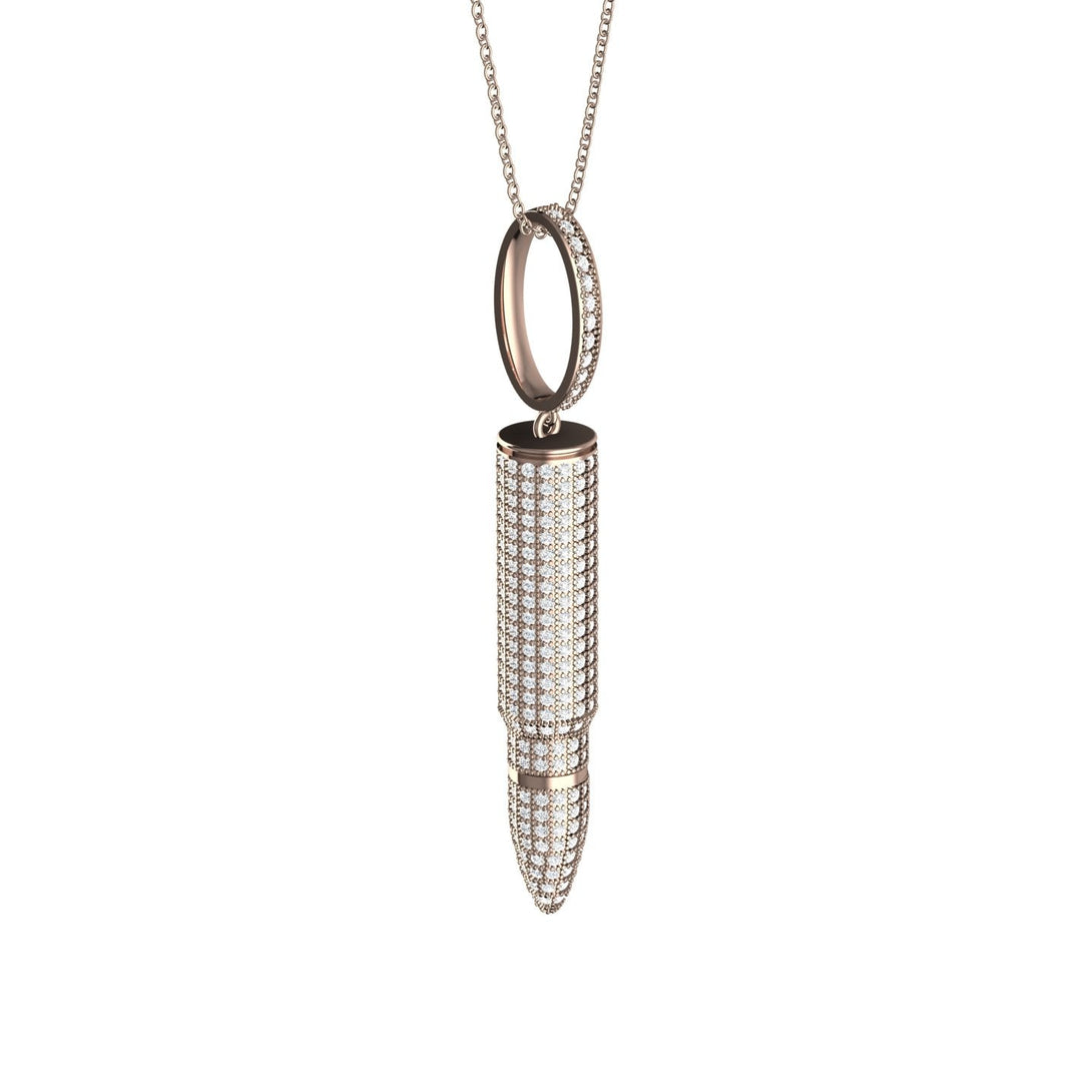 Men Bullet Diamond Pendant - Richard No. 2