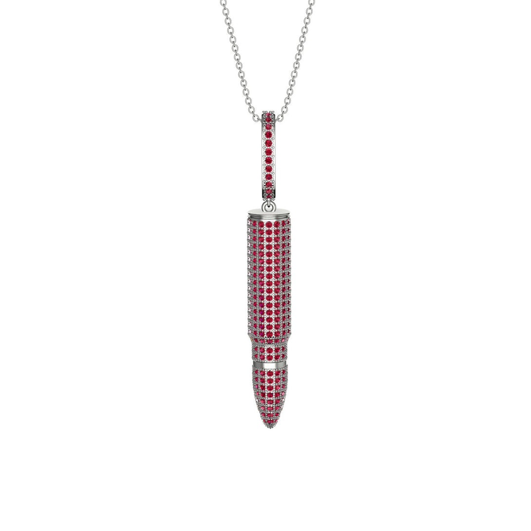 Men Bullet Ruby Pendant - Richard No. 12