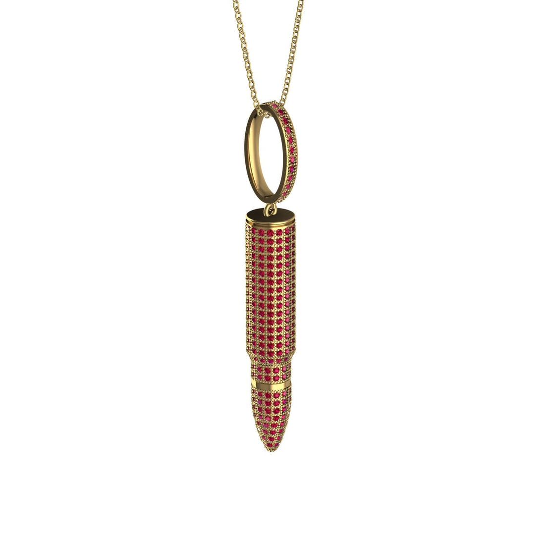 Men Bullet Ruby Pendant - Richard No. 10