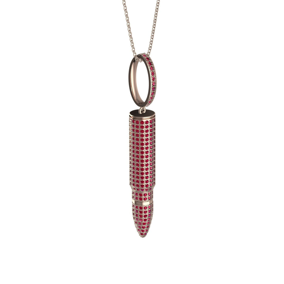 Men Bullet Ruby Pendant - Richard No. 11