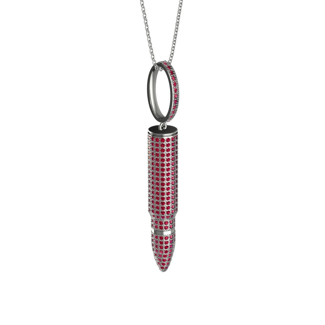 Men Bullet Ruby Pendant - Richard No. 12