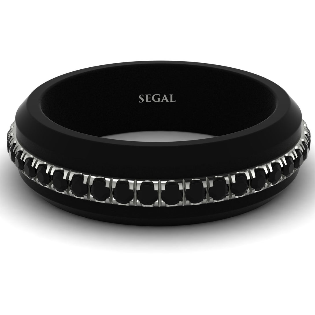 Men's Black Diamond Black Ring - Aiden No. 6