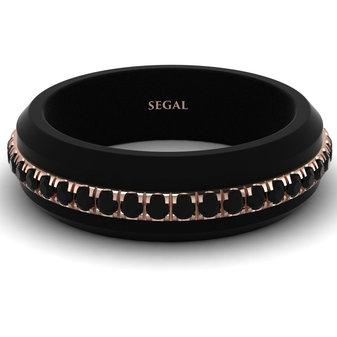 Men's Black Diamond Black Ring - Aiden No. 5