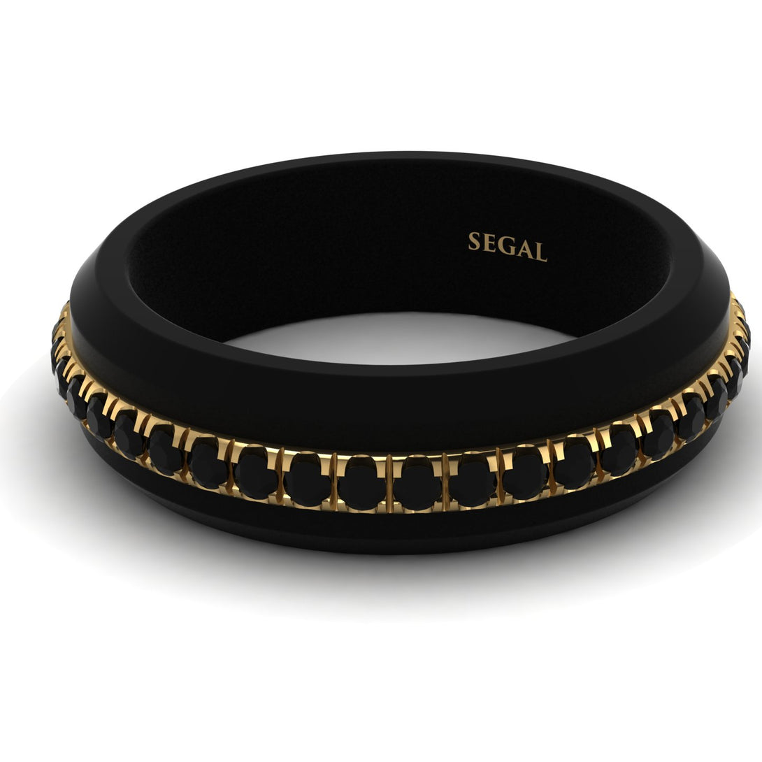 Men's Black Diamond Black Ring - Aiden No. 4