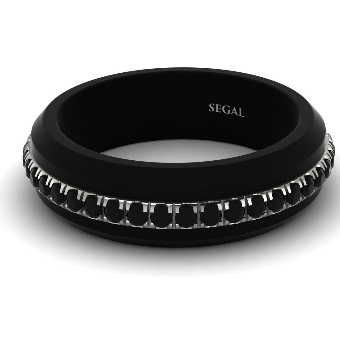 Men's Black Diamond Black Ring - Aiden No. 6