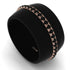 Men's Black Diamond Studded Wedding Band - Anthony No. 5