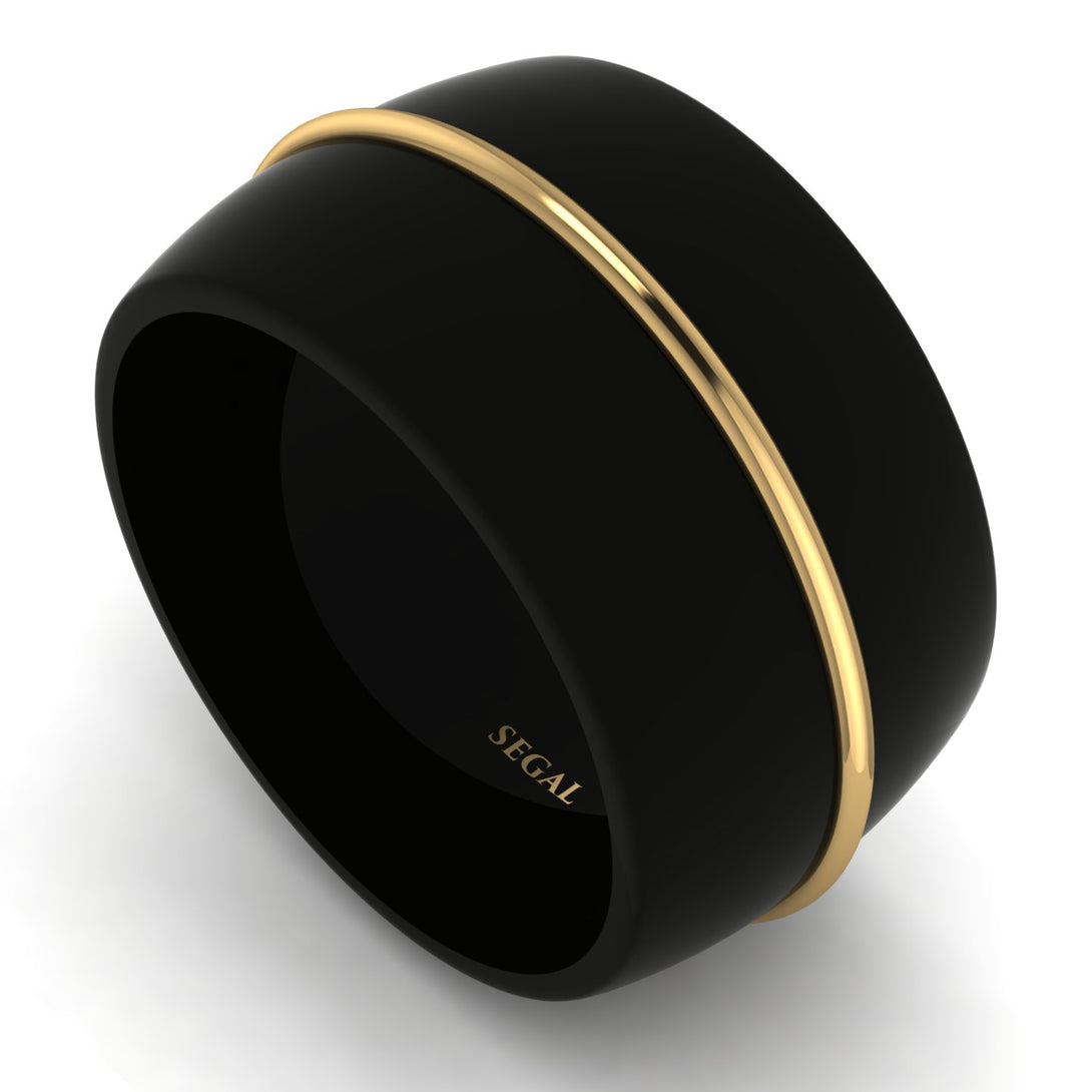 Men's Black Wedding Band - Dylan No. 1
