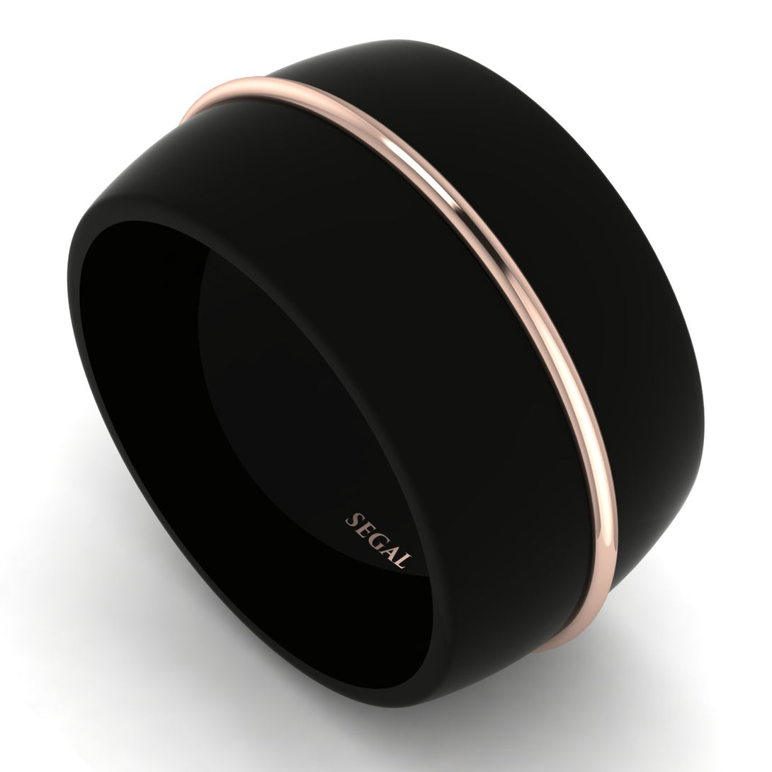 Men's Black Wedding Band - Dylan No. 2