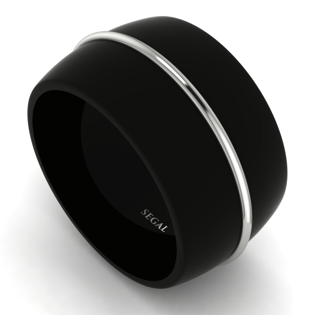 Men's Black Wedding Band - Dylan No. 3