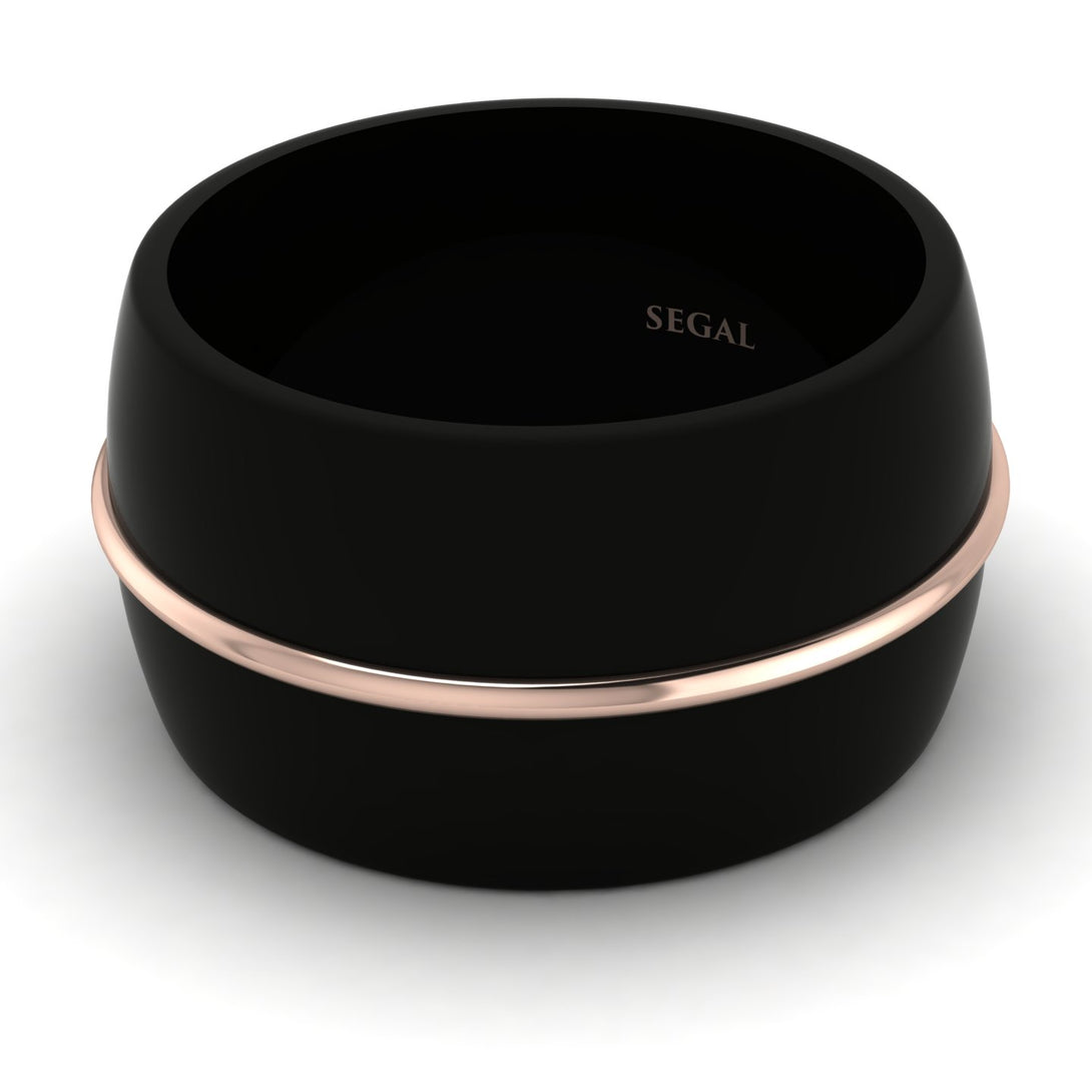 Men's Black Wedding Band - Dylan No. 2