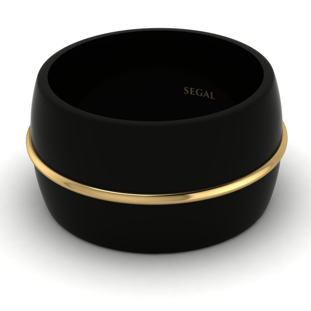 Men's Black Wedding Band - Dylan No. 1