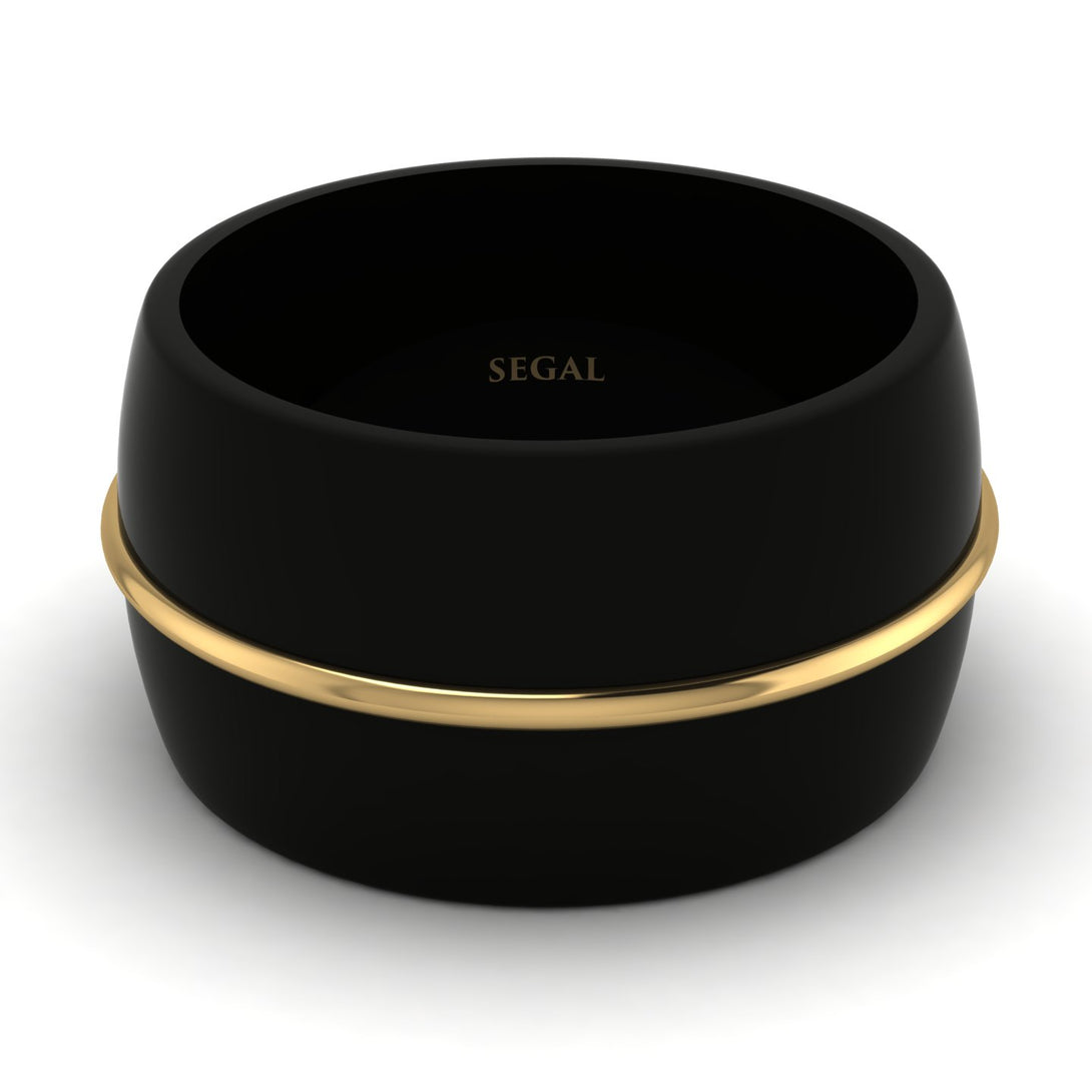 Men's Black Wedding Band - Dylan No. 1