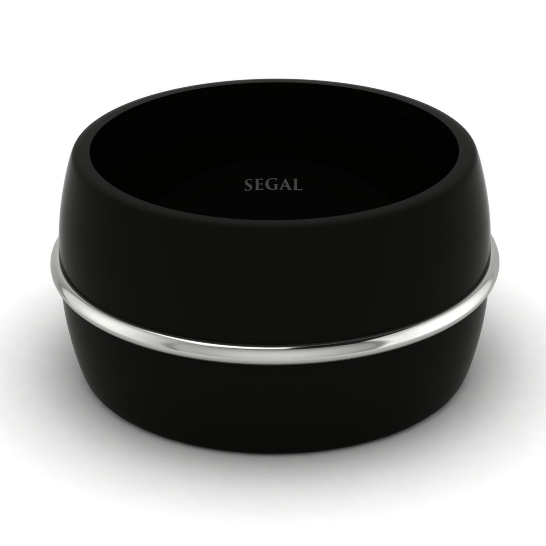 Men's Black Wedding Band - Dylan No. 3