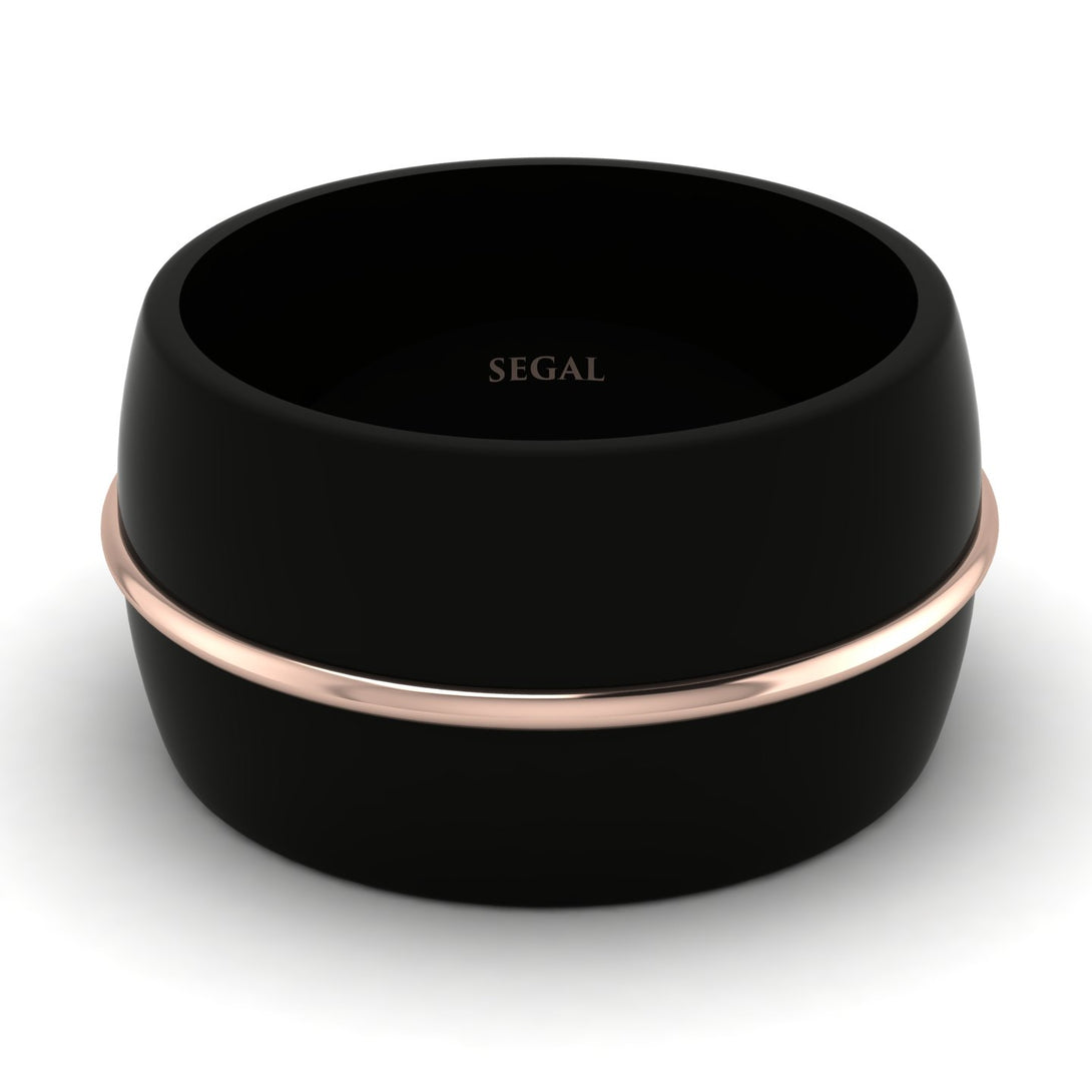 Men's Black Wedding Band - Dylan No. 2