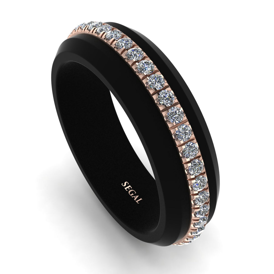 Men's Diamond Black Ring - Aiden No. 2