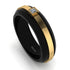 Men's Diamond Black Wedding Band - Edward No. 1