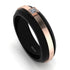 Men's Diamond Black Wedding Band - Edward No. 2