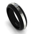 Men's Diamond Black Wedding Band - Edward No. 3